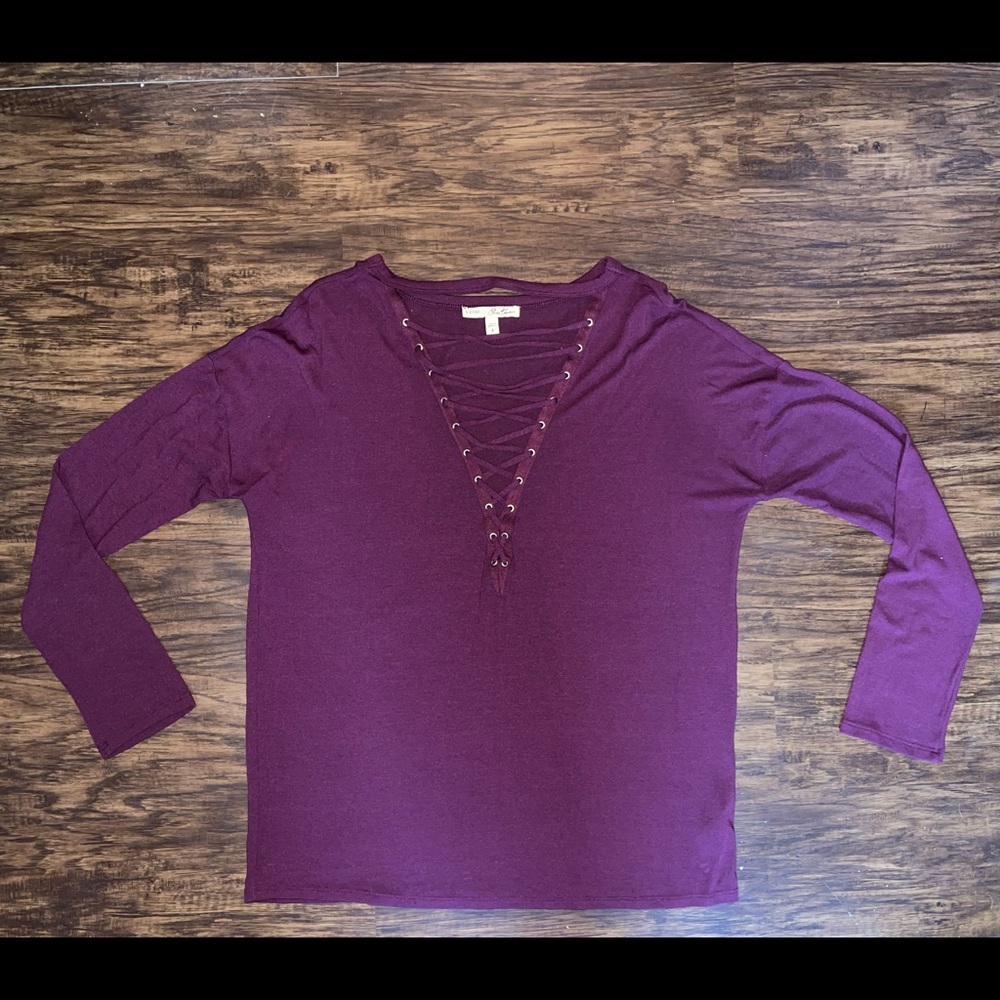 Express Lace-Up Long Sleeve Shirt